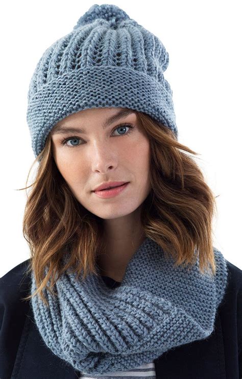 Matching <b>hat</b>, buttoned neckwarmer <b>cowl</b>, and fingerless mitts <b>knit</b> in a honeycomb eyelet lace stitch. . Free hat and cowl knitting patterns
